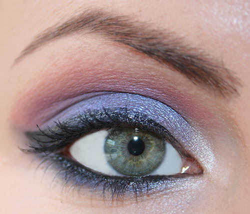 trucco viola-blu