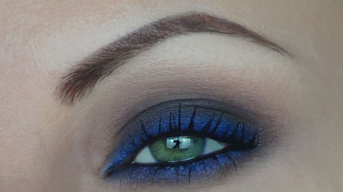 makeu up marrone e blu