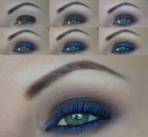 trucco marrone e blu tutorial