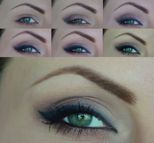 trucco nero e marrone tutorial